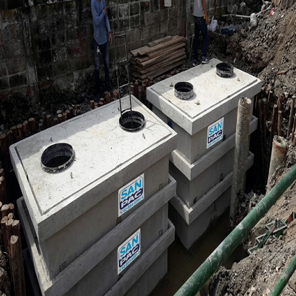ถังบำบัดน้ำเสีย พรีคาสท์คอนกรีต สำหรับอาคาร รุ่น MRC Tank