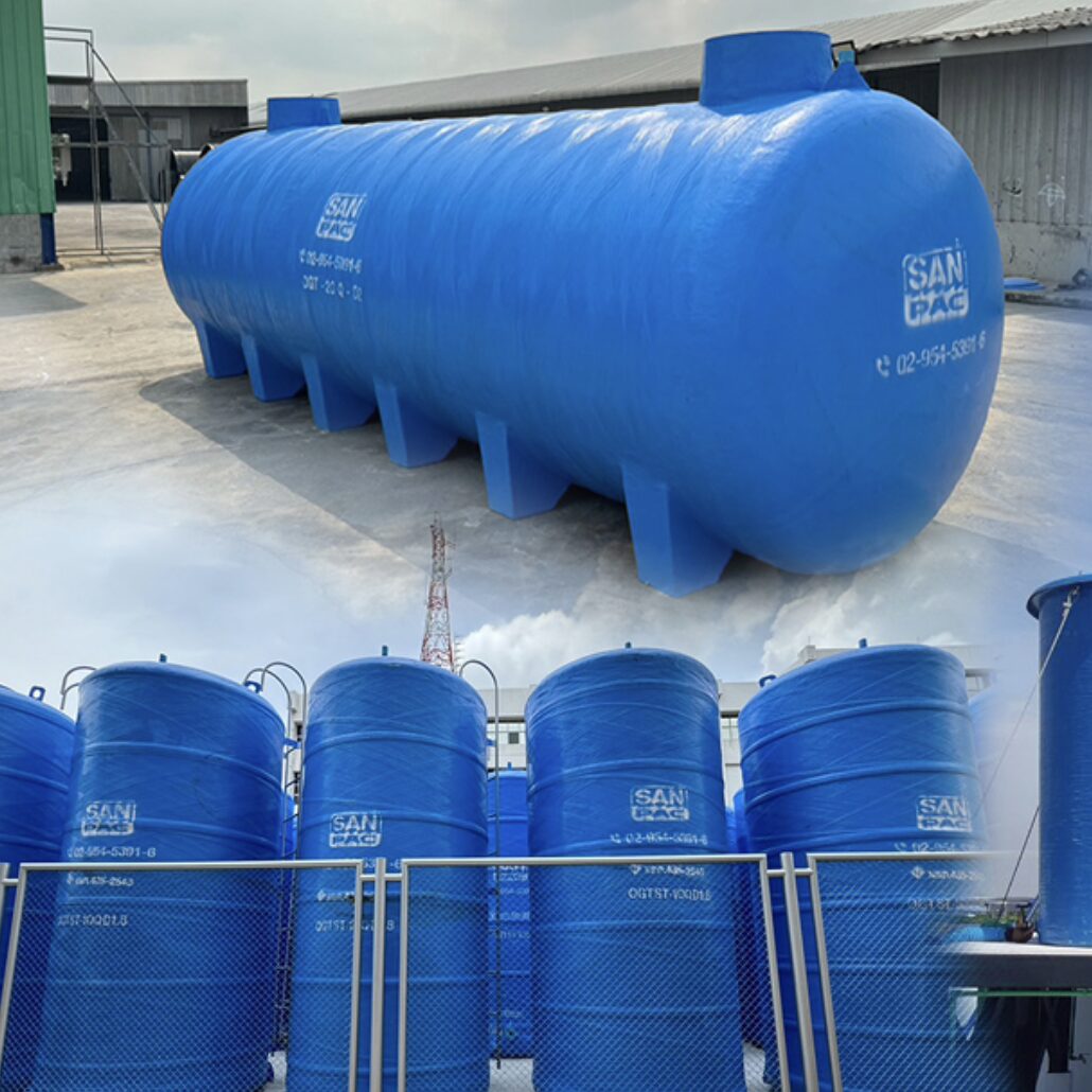 ถังเก็บน้ำไฟเบอร์กลาสขนาดใหญ่ สำหรับอาคาร